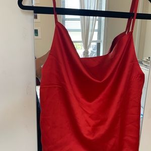 Red Cowl Neck Cami